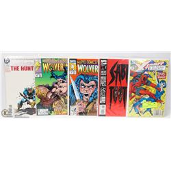 LOT OF 5 COLLECTOR COMIC BOOKS INCL MARVEL