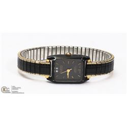 BLACK AND GOLD GUCCI WATCH