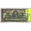 Image 1 : 1937 CANADIAN ONE DOLLAR BILL.
