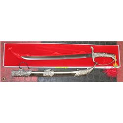 ORNATE HORSE HEAD HANDLE SABER WITH METAL