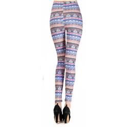 NEW BLUE ONE-SIZE STRETCHY DESIGNER YOGA PANTS