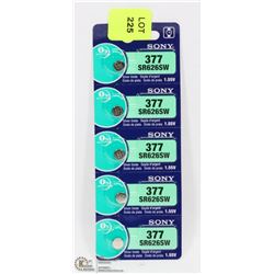 PACK OF 5 SONY 377 / SR626SW SILVER OXIDE WATCH