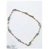 Image 3 : 21) 10KT GOLD BLUE TOPAZ DIAMOND BRACELET