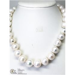 22) STERLING SILVER FRESHWATER PEARL NECKLACE