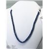 Image 1 : 25) 14KT GOLD ENHANCED NATURAL SAPPHIRE NECKLACE