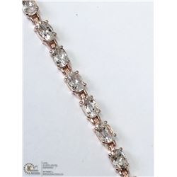 26) ST. SILVER ROSE GOLD PLATED MORGANITE BRACELET