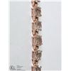 Image 2 : 26) ST. SILVER ROSE GOLD PLATED MORGANITE BRACELET