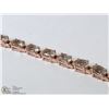 Image 3 : 26) ST. SILVER ROSE GOLD PLATED MORGANITE BRACELET