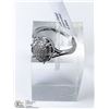 Image 3 : 27) 10KT WHITE GOLD NATURAL DIAMOND RING
