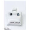 Image 3 : 29) 10KT GOLD SAPPHIRE EARRINGS