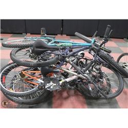 POLICE SEIZURE STACK OF 6 ASSORTED BIKES