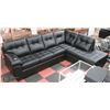 Image 1 : NEW BLACK LEATHERETTE CHAISE SECTIONAL