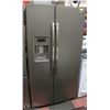 Image 1 : SLATE GREY SIDE BY SIDE REFRIGERATOR/FREEZER WITH