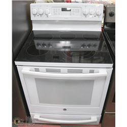 GE PROFILE WHITE 5 BURNER STOVE 30" CONVECTION