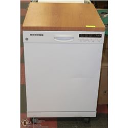 PORTABLE GE DISHWASHER WITH COUNTER TOP 24" WHITE