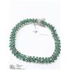 Image 3 : 31) STERLING SILVER NATURAL EMERALD BRACELET