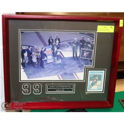 SIGNED WITH COA WAYNE GRETZKY JERSEY RAISING