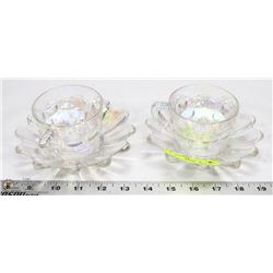 2 VINTAGE IRIDESCENT FEDERAL YORKTON