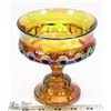 Image 1 : VINTAGE CARNIVAL GLASS PEDESTAL CANDY DISH -
