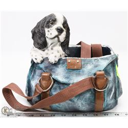 RESIN SPANIEL PURSE PLANTER - 10"HX10"WX4"D.