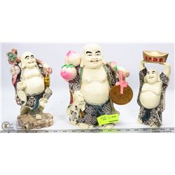 GROUP OF 3 BUDDHA ORNAMENTS