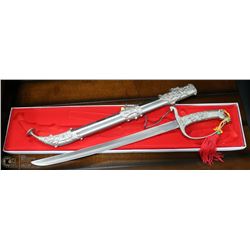 HORSE DESIGN SABRE SWORD IN DECORATIVE SCABBARD