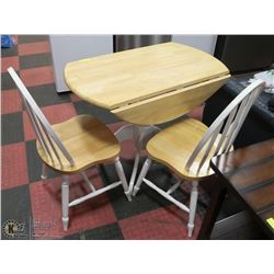 DROP DOWN DININGROOM TABLE WITH 2 CHAIRS