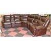 Image 1 : NEW QUENTON BROWN LEATHERETTE DOUBLE CONSOLE