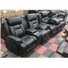 Image 1 : NEW DELUXE BLACK LEATHERETTE RECLINING 84" DROP