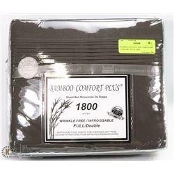 BAMBOO DOUBLE SIZE DARK GREY COMFORT PLUS  1800