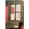 Image 1 : ANTIQUE PLANTER WITH FRAMED MIRROR