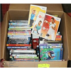 LARGE BOX OF ASSORTED DVDS AND BLURAYS.