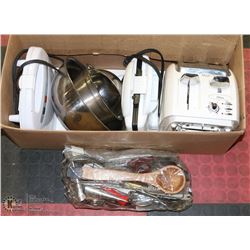 BOX WITH MEAL MAKER , WAFFLE MAKER , T-FAL BAGEL