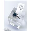 Image 1 : 41) 14KT WHITE GOLD BLUE & WHITE DIAMONDS RING