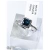 Image 4 : 41) 14KT WHITE GOLD BLUE & WHITE DIAMONDS RING