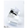 Image 2 : 43) 10KT WHITE GOLD BLACK DIAMOND RING