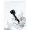 Image 3 : 43) 10KT WHITE GOLD BLACK DIAMOND RING