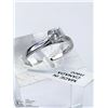 Image 2 : 45) 10KT WHITE GOLD DIAMOND RING