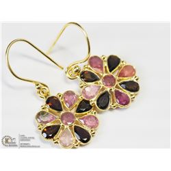 50) STERLING SILVER SAPPHIRE EARRINGS