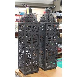 2 DECORATIVE LANTERNS 36" TALL