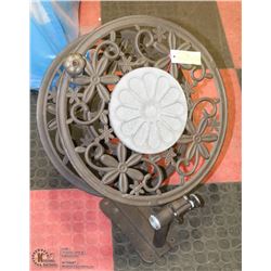 DECORATIVE METAL GARDEN HOSE REEL (MADE IN USA