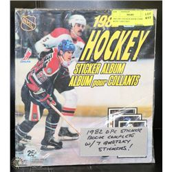 1982 OPC STICKER BOOK COMPLETE WITH 7 GRETZKY