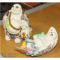 PAIR OF SMALL BUDDHA ORNAMENTS