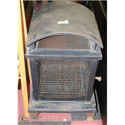 METAL FIRE PIT - 34"H X 20"D X 20"W. SEASONAL