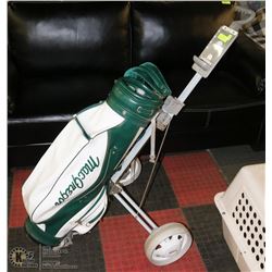 MACGREGOR LEATHER GOLF BAG WITH CADDIE