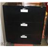 Image 1 : BLACK 3 DRAWER FILING CABINET