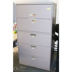 LARGE GREY 4 DRAWER FILING CABINET