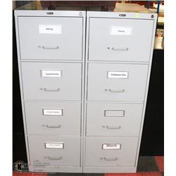 PAIR OF GREY 4 DRAWER FILING CABINETS