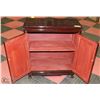 Image 3 : CARVED WOOD 2 DOOR SIDE CABINET 25X11"X29"H