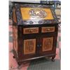 Image 2 : HEAVILY CARVED WOOD DESK 25"X14"X37"H